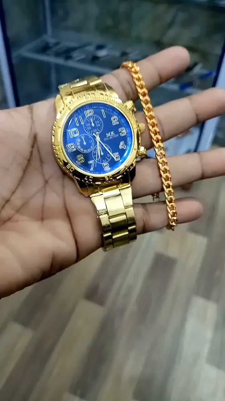 Pack of 2 Fashion Mens Stainless Steel Random Dial Watches