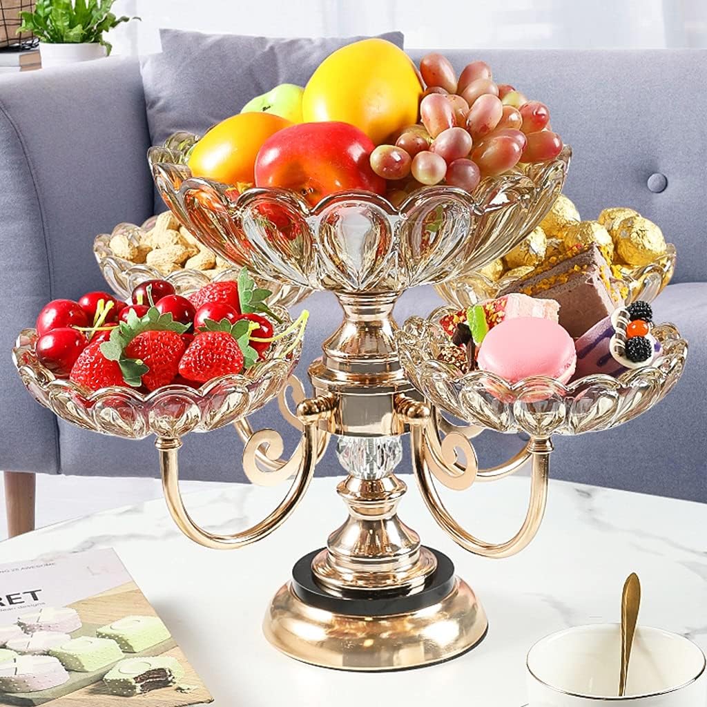Luxury European Style Rotatable Fruit Bowl with Stand
