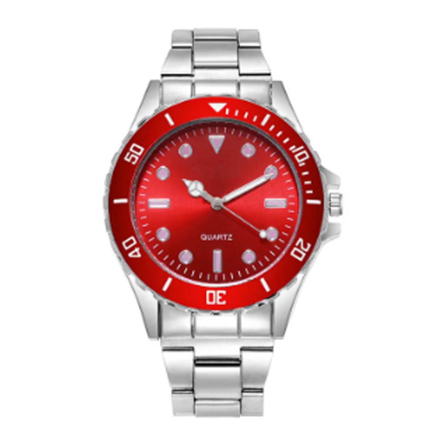 Men Fashion Simple Ghost Water Watches Stainless Steel
