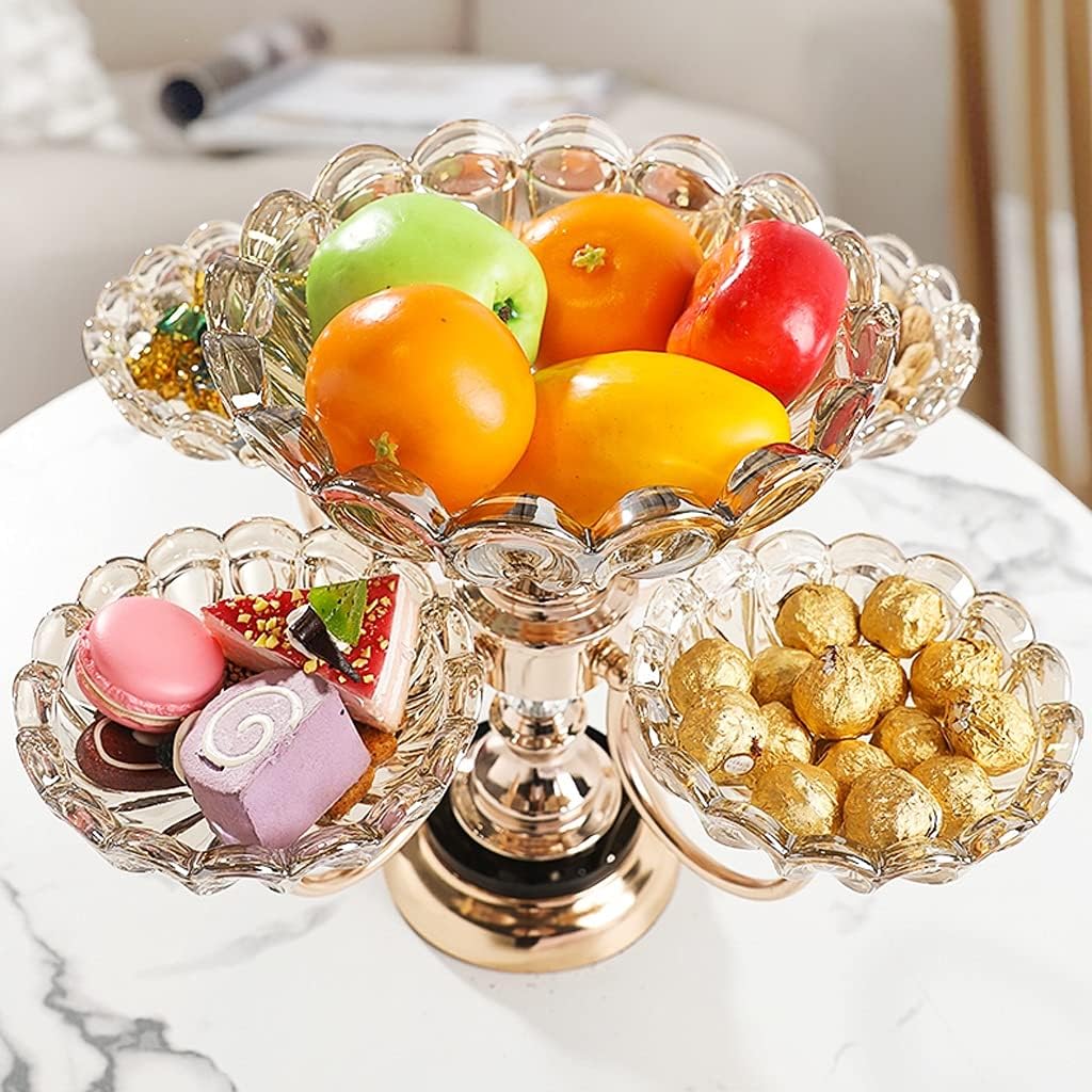 Luxury European Style Rotatable Fruit Bowl with Stand