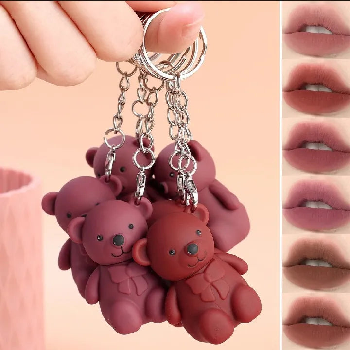 1 piece random color Teddy Bear Trendy LIP GLOSS MATTE
