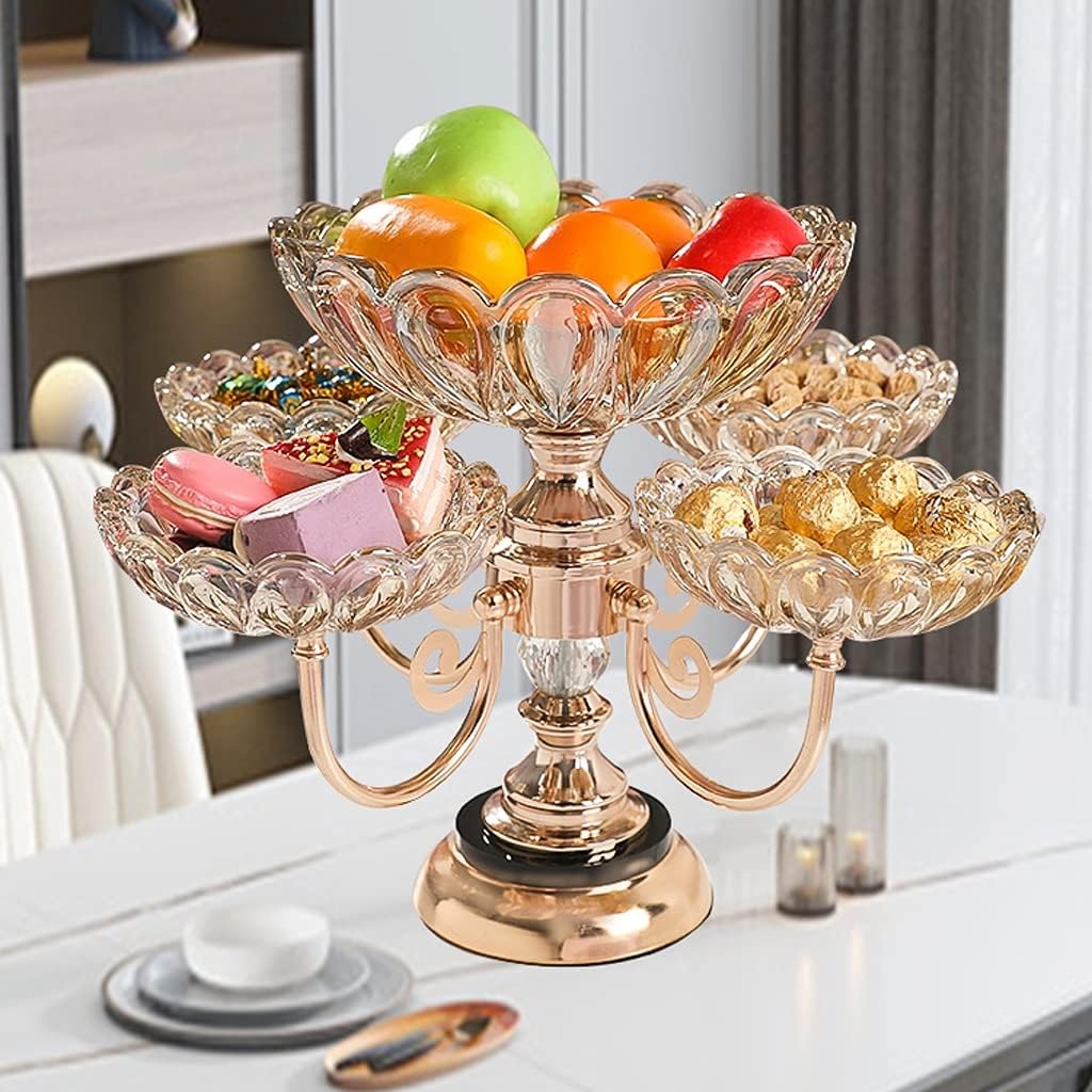 Luxury European Style Rotatable Fruit Bowl with Stand
