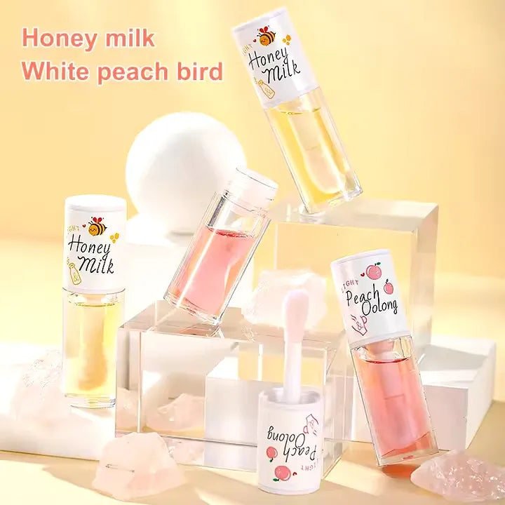 Bear Crystal Jelly Lip Oil Hydrating Moisturizing Fading Lip Line