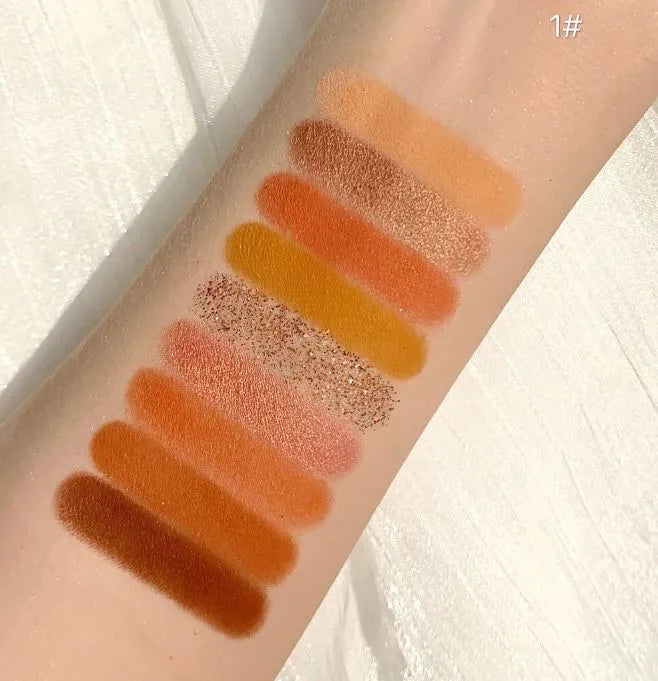 9 Colors Keyboard Eyeshadow Palette Pearly Matte Glitter Eyeshadow