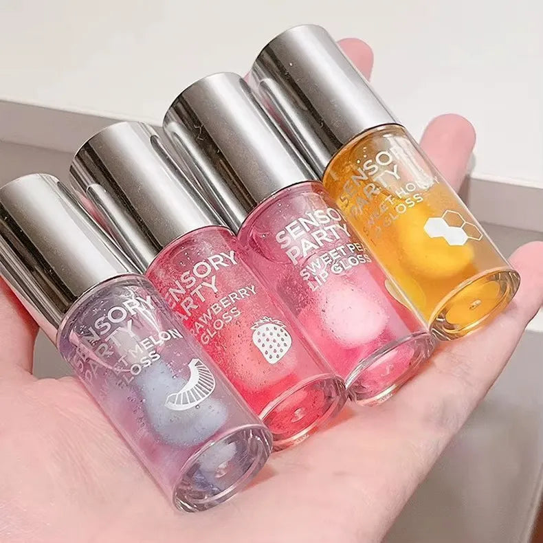 Bear Crystal Jelly Lip Oil Hydrating Moisturizing Fading Lip Line